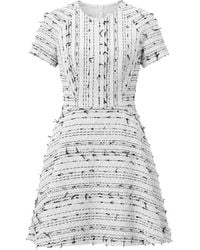 BOSS - Tweed Short-Sleeve Mini Dress - Lyst