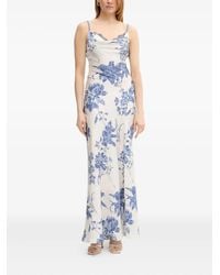 Guess - Cowl-Neck Floral-Print Maxi Dress - Lyst