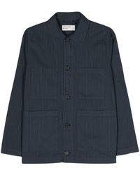 Universal Works - Nearly Pinstriped Shirt Jacket - Lyst