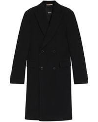 BOSS - Double-Breasted Coat - Lyst