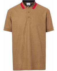 Burberry - Edney Polo -shirt Met Gestreepte Kraag - Lyst