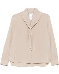 Max Mara - Dry Bow-Detail Silk Blouse - Lyst