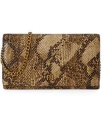 Ralph Lauren - Medium Adair Ii Snakeskin-Effect Logo-Plaque Belt Bag - Lyst