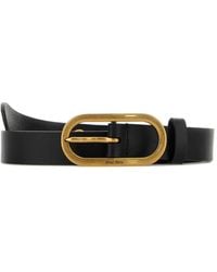 Miu Miu - Oval-Buckle Leather Belt - Lyst