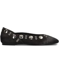Bibi Lou - Eyelet-Embellished Ballet Flats - Lyst