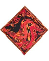 PUCCI - Foulard En Soie À Imprimé Orchidée - Lyst
