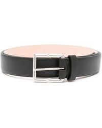 Lanvin - Engraved-buckle Leather Belt - Lyst