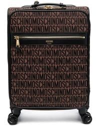 Moschino - モノグラム レザースーツケース - Lyst