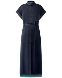 Shanghai Tang - Robe En Soie À Détail Noué - Lyst