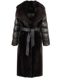 Moorer - Duero Faux-Fur-Trimmed Padded Coat - Lyst
