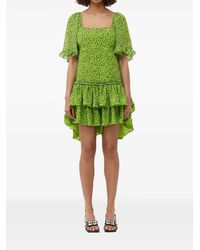 strapless open back dress Crinkled Georgette Flounce Mini Dress – Club21.com main image 1