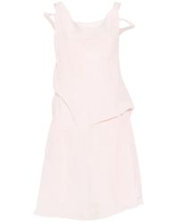 Plan C - Vestido Midi Fruncido - Lyst
