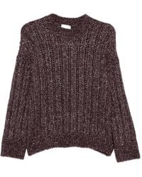 Peserico - Sequin-Embellished Open-Knit Sweater - Lyst