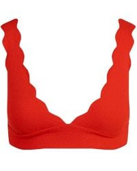 Marysia Swim - Santa Clara Scallop-Edge Bikini Top - Lyst