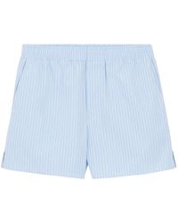 Ami Paris - Korte Broeken ,Blauw ,Katoen Cotton Elasticated Shorts - Lyst