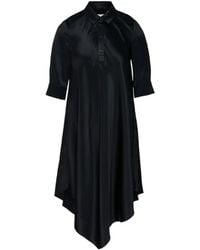 Club21 - Asymmetric Satin Midi Dress - Lyst