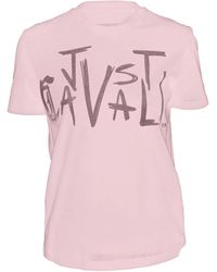 Just Cavalli - Logo-Appliqué T-Shirt - Lyst
