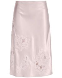 Herskind - Amanda Lace-Appliqué Midi Skirt - Lyst