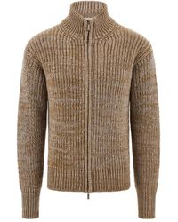 Ferragamo - Cardigan Mit Stehkragen - Lyst