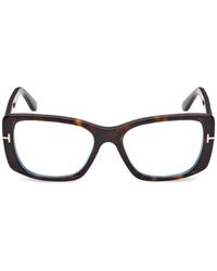 Tom Ford - Lunettes De Vue À Effet Écailles De Tortue Et Logo T - Lyst