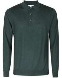 Paolo Pecora - Long-Sleeve Wool Polo Shirt - Lyst