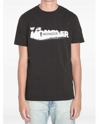 Moncler - T-Shirt Met Print - Lyst