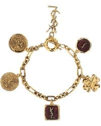 Saint Laurent - Cassandre Charm Bracelet - Lyst