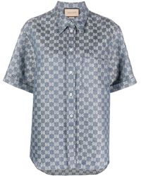 Gucci - GG Linen Jacquard Shirt - Lyst