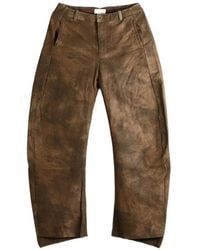 Free People - Spotlight Leather Wide-Leg Trousers - Lyst