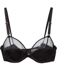 Fleur du Mal - Mesh And Satin Bra - Lyst