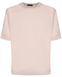 Dell'Oglio - Fine-Knit Short-Sleeve T-Shirt - Lyst