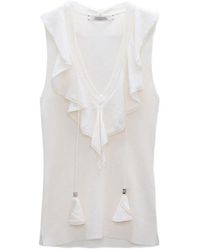 Dorothee Schumacher - Refined Essentials Ruffled Tassel-Detail Top - Lyst