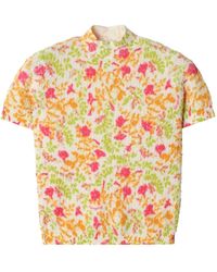 Burberry - Top Van Katoenblend Met Bloemen - Lyst