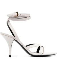 Tom Ford - Logo-embossed Heeled Leather Sandals - Lyst
