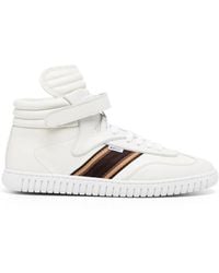 Bally - Side-Stripe Leather High-Top Sneakers - Lyst