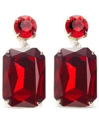 Carolina Herrera - Crystal Riviere Drop Earrings - Lyst