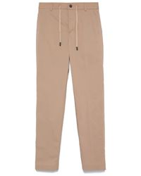 Peserico - Chino Met Toelopende Pijpen - Lyst