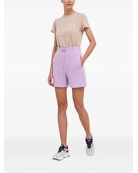 Guess - Scuba Drawstring Logo-Patch Shorts - Lyst