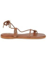 Patrizia Pepe - Tie-Fastening Leather Sandals - Lyst