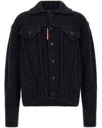 DSquared² - Logo-Patch Cardigan - Lyst