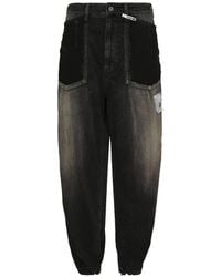 Maison Mihara Yasuhiro - Cut-Off Panelled Jeans - Lyst
