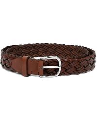 Brioni - Geweven Leren Riem - Lyst