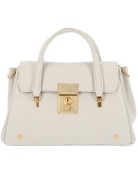 Thom Browne - Small Bolton Grained Leather Tote Bag - Lyst