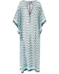 CASABLANCA - Monogram Print Beach Kaftan - Lyst