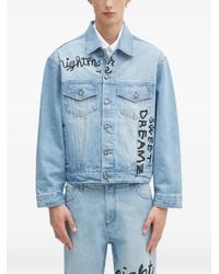 Sky High Farm - Buttoned Print Denim Jacket - Lyst