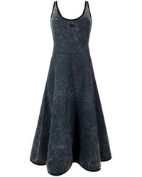 DIESEL - Acid-Wash A-Line Midi Dress - Lyst