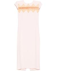 McQueen - Abito Midi Con Inserti - Lyst