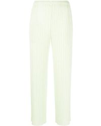 Pleats Please Issey Miyake - Plissierte Cropped-Hose - Lyst