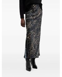 AllSaints - Bryony レオパード マキシスカート - Lyst