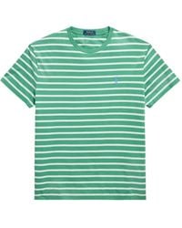 Polo Ralph Lauren - Striped Embroidered-Logo T-Shirt - Lyst